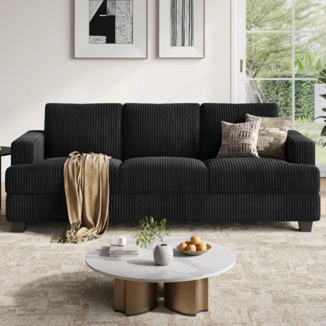 89+Inch+Sofa+Couch,+Fabric+3+Seater+Sofa+for+Living+Room+Apartment+Office-847705095